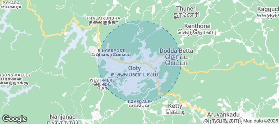 The Nilgiris district Airbnb map